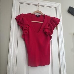 Express Vibrant pink Ruffled Blouse